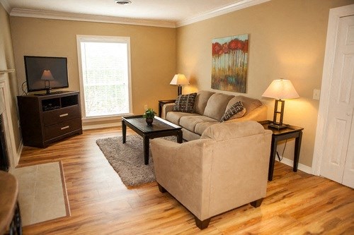 Living Room with Television at The Diplomat of Jackson Apartment Homes, Jackson